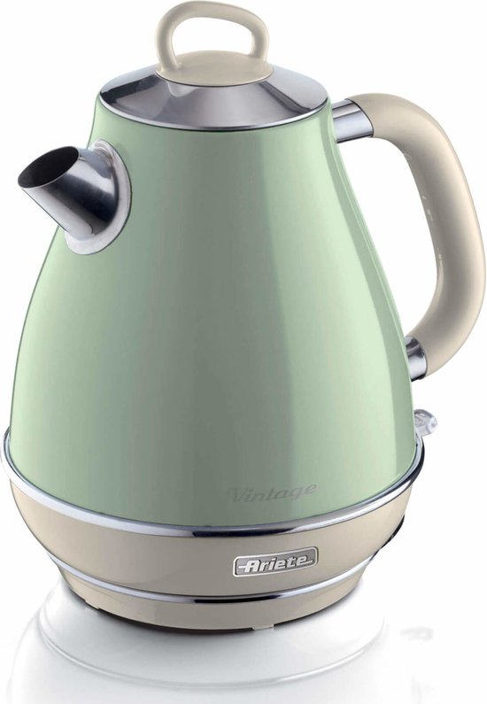 Ariete 2869/04 | Vintage waterkoker | 2000W | 1,7 liter inhoud | draadloos | Groen