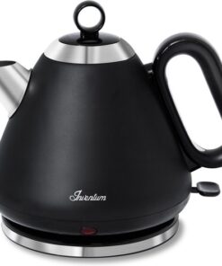 Inventum HW617B - Retro waterkoker - Inhoud 1,7 liter - Roestvrijstaal - 2200 watt - Zwart/RVS