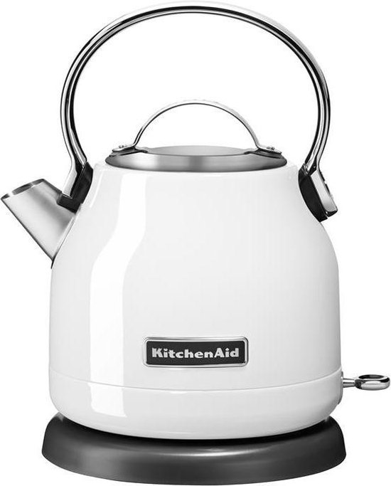 KitchenAid Waterkoker - Waterkoker roestvrij staal met temperatuurmeter en verwijderbare kalkfilter - 1,25 L, Wit