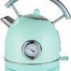 MOA Retro Waterkoker - Pastel Groen - Mint Groen - Elektrisch - RVS - EK4TG