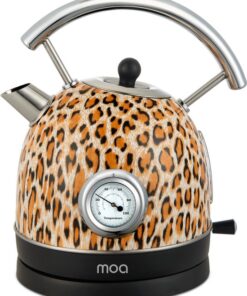 MOA Retro Waterkoker Panterprint - Elektrisch - RVS - EK4TPA