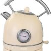 MOA Retro Waterkoker Pastel Crème - Elektrisch - RVS - EK4TC