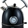 MOA Retro Waterkoker Zwart - Elektrisch - RVS - EK4TB