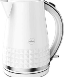 Moderne Waterkoker Wit Glans - met Retro Patroon