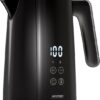 MPM - Stille Waterkoker met temperatuurregeling - Digitale Temperatuurweergave - 1,7 Liter - Dubbelwandig - 2200W - Zwart