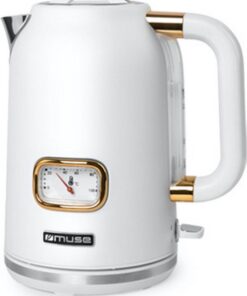 MS-030W - Muse elektrische waterkoker, 1,7 L, wit/messing