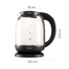 Rosmarino Infinity Waterkoker Led & Boil - 2200W - 1.7 l