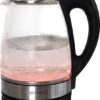 Royalty Line® GWK2200 Waterkoker - Glass - Met Rood Led Verlichting - 1.7 Liter - 2200W - Modern - RVS