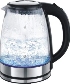 Royalty Line® GWK2200 Waterkoker Glas - Waterkokers Met Blauw Led Verlichting - 1.7 Liter - 2200W - RVS