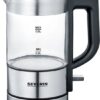 Severin WK 3472 - Waterkoker - electrisch - glazen kan - 0.5l - zilver/zwart