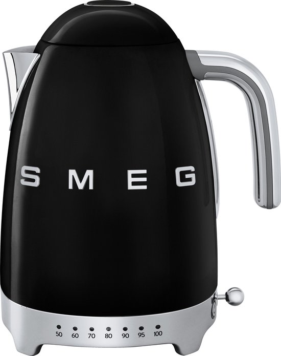 SMEG KLF04BLEU - Waterkoker - Zwart - 1,7L - 7 temperaturen