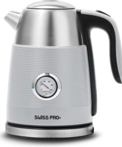 Swiss Pro+ - retro line - waterkoker 1.7 L - 2250W - elektrisch - classic design - 2023 model - Grey