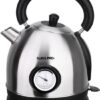 Swiss Pro+ - retro line - waterkoker 1.8 L - 2200W - elektrisch - classic design - 2022 model - metallic silver edition