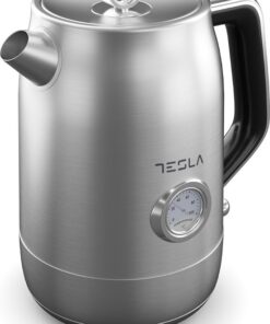 Tesla KT500X - Waterkoker - Waterkoker Retro - Waterkokers - 1.7 Liter - Temperatuurmeter - 2200W - RVS
