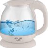 Top Choice - Waterkoker - met led - glas - 1 liter - creme