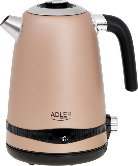 Waterkoker - Waterkoker met temperatuursregeling - Goud - RVS - 1.7L - 2200W