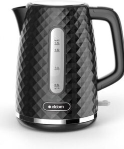Waterkoker Retro - ELDOM - Zwart Glans - 1.7 Liter - Model 2023 - BPA vrij